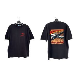 Vtg 1980s Indiana Jones T Shirt The Legend Lucas Films 1989 Disney Size XL